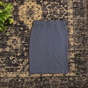 light blue pencil skirt